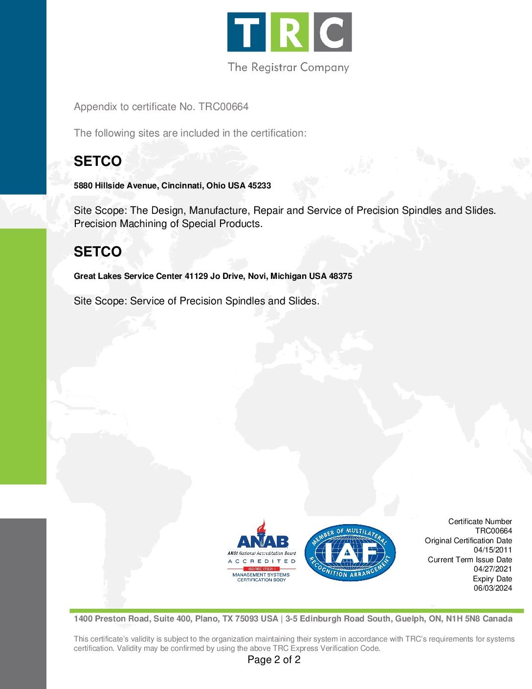 ISO 9001 Certificate