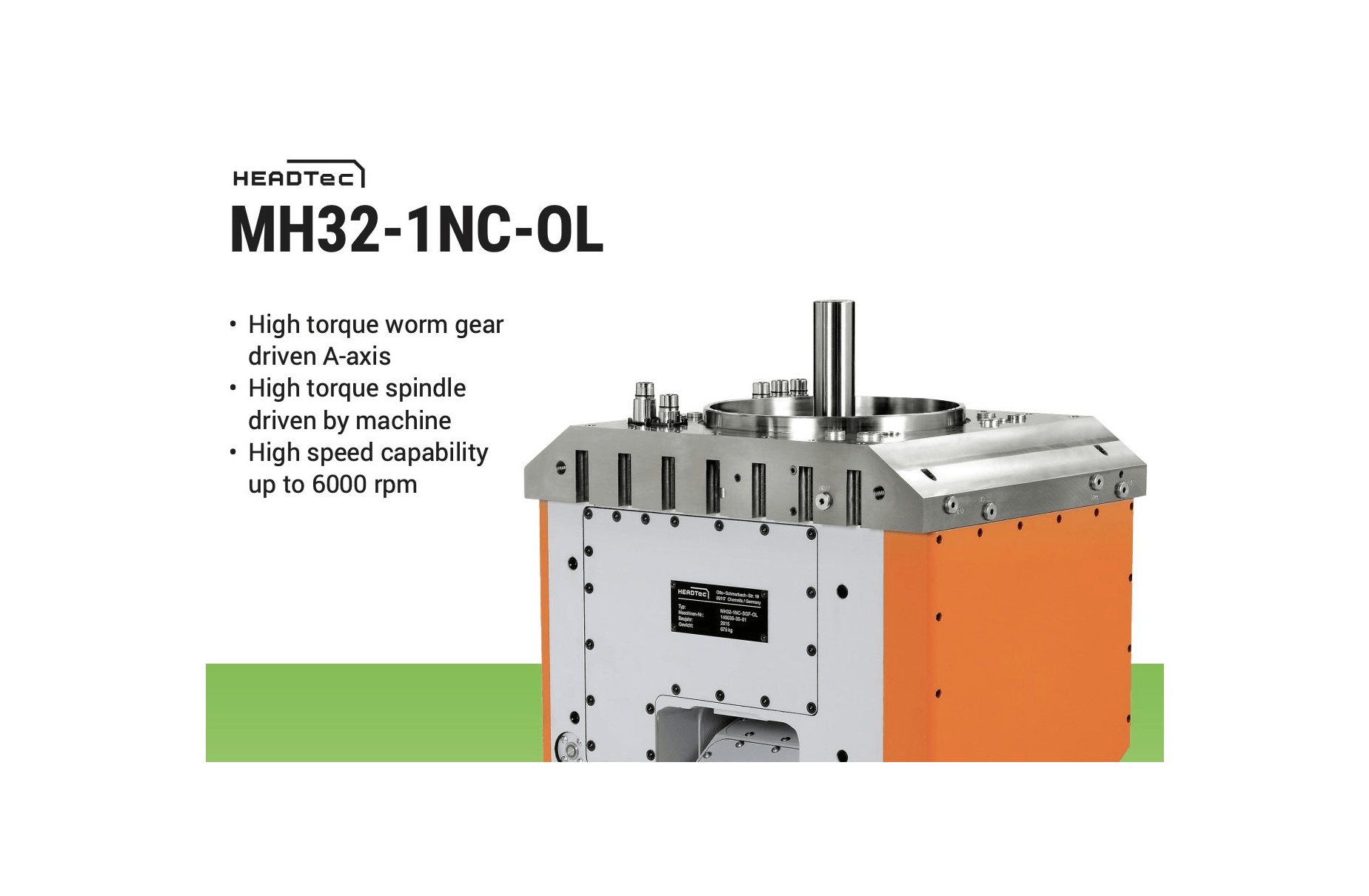 Cabezal de fresado HeadTec MH32-1NC-0L